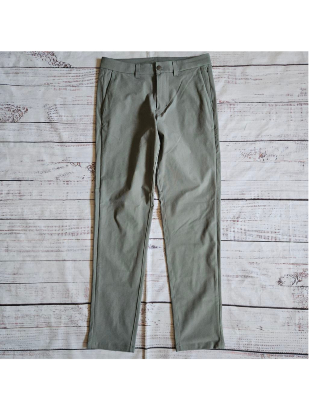 Lululemon Commission Pant Slim Warpstreme Grey Sage Mens 31 Active Casual